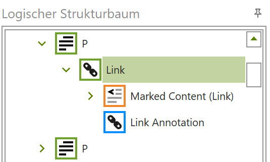 Link-Annotation in Link-Strukturelement