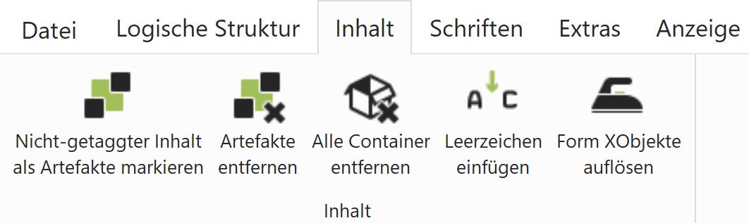 Registerkarte: Inhalt