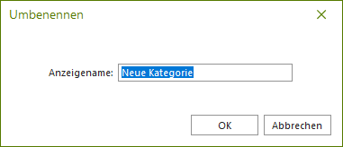Dialogfenster: Umbennen