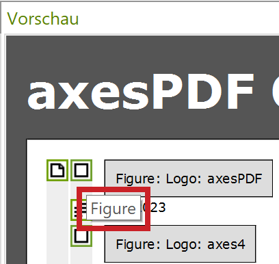 Screenreader-Vorschau: Mauszeiger wurde auf Strukturelement-Symbol bewegt