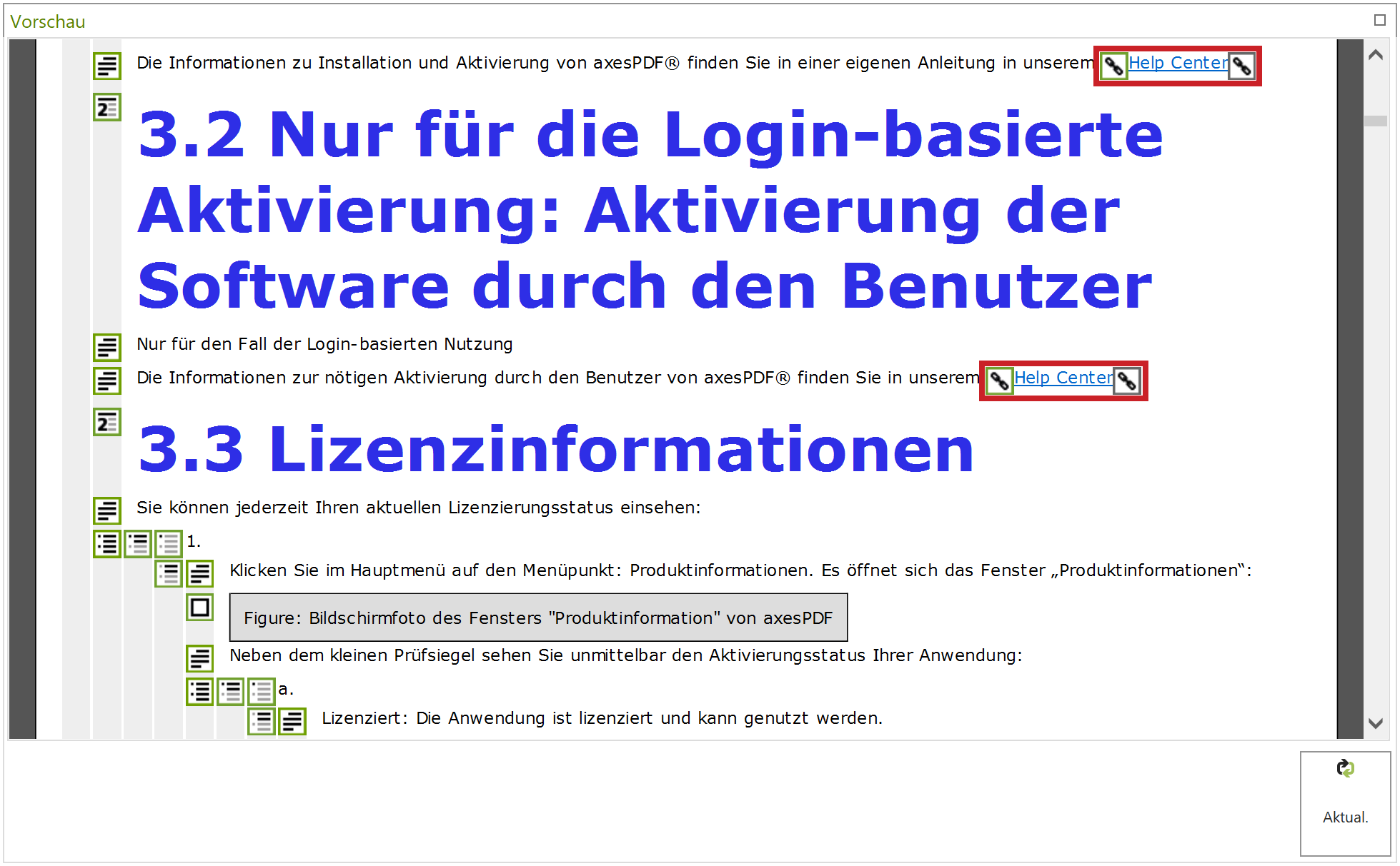 Screenreader-Vorschau: externer Link
