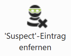 Schaltfläche: 'Suspect'-Eintrag entfernen