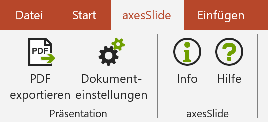 Bildschirmfoto: Registerkarte 'axesSlide'