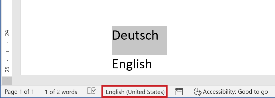 Word window, language information