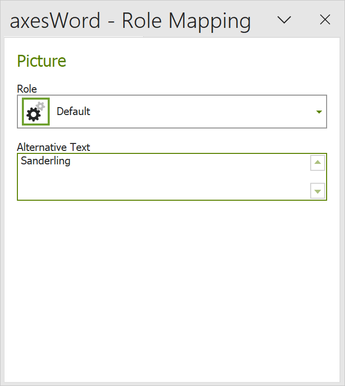 task pane 'axesWord-Rolemapping' of a figure; alternative text was entered