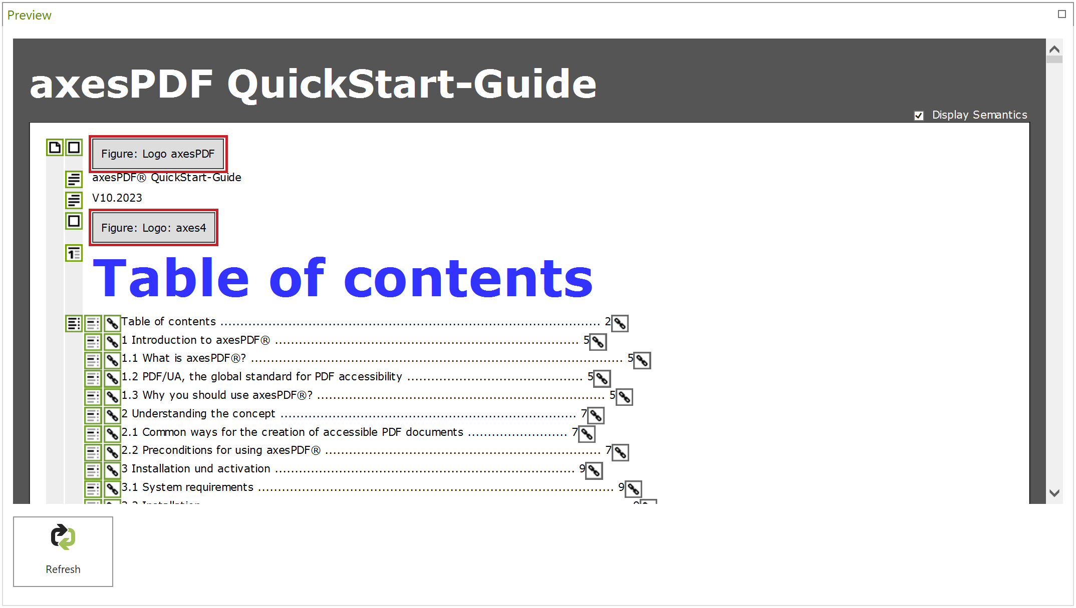 Preview: Alternative text of a Figure highlighted