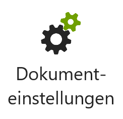 Schaltfläche 'Dokumenteinstellungen'