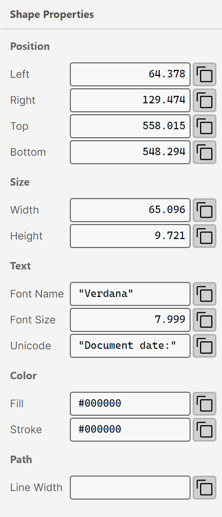 Screenshot: Shape Properties task pane
