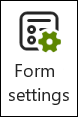 'Form settings' button