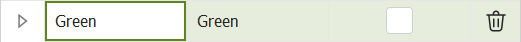 Item in dropdown list with green background color