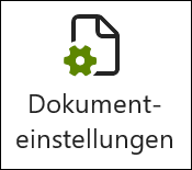 Schaltfläche 'Dokumenteinstellungen'