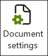 Button 'Document settings'