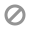 Symbol grauer durchgestrichener Kreis